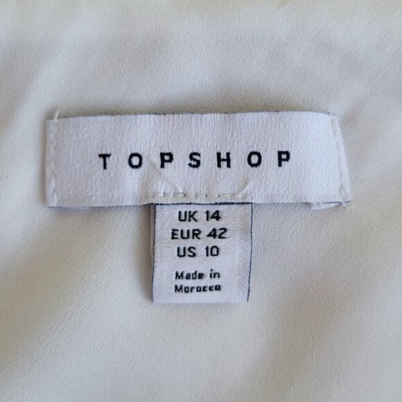 Top Shop One-Shoulder White Summer Top Size 10 - Picture 6 of 11